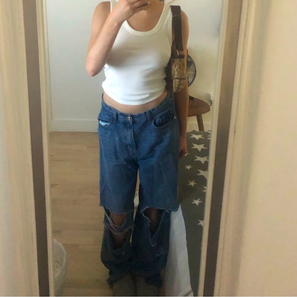 PLT Baggy Ripped Jeans